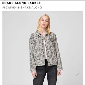 🎉HP🎉 Blank NYC Reptile Print Denim Jean Jacket